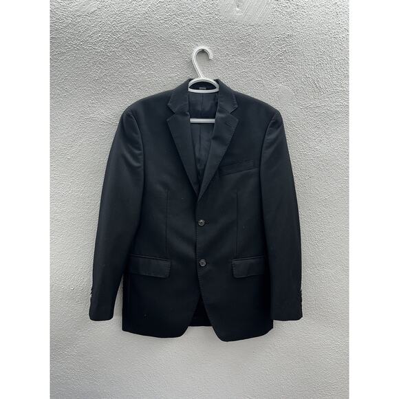 Apt 9 Mens Blazer Size 38S Black Two Button Up Sports Coat - Picture 1 of 12